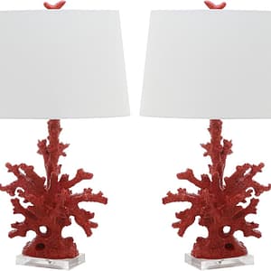FAUX CORAL BRANCH TABLE LAMPS