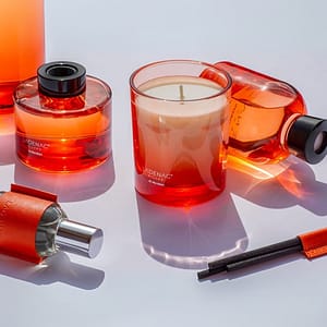 Ladenac set OASIS AL HILI orange candle 30cl. DIF.500ml. CERAMIC