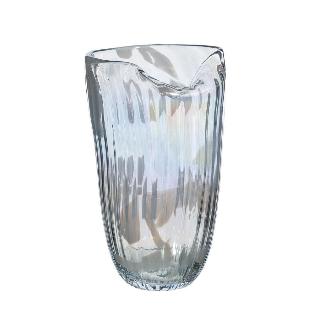 VASE TRANSPARENT GLASS. DECORATION-LARGE