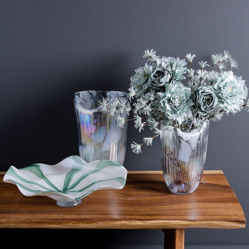 VASE TRANSPARENT GLASS. DECORATION-LARGE - Image 2