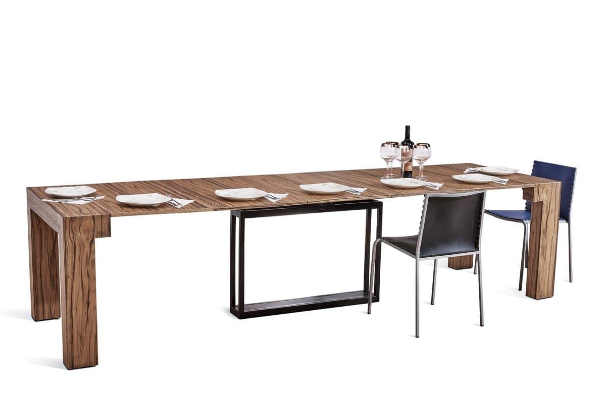 Dora Extendable Dining Table-Veneer - Image 2