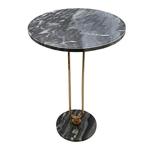 Theshowroom Furniture Art Deco-Inspired Black Marble and Gold Side Table