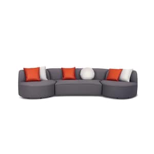 Suave Sofa Set-GRAPHITE-WHITE