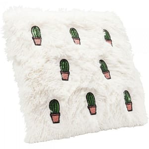 Fur Throw Pillow-CACTUS