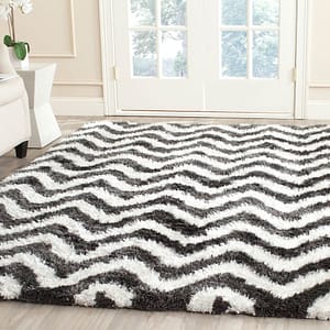 Barcelona Shag Carpet-8X10 Graphite/Ivory