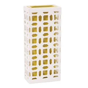 Ceramic White Lattice Vase