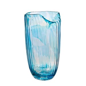 VASE BLUE GLASS. DECORATION-LARGE