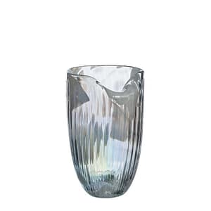 VASE TRANSPARENT GLASS. DECORATION-MEDIUM