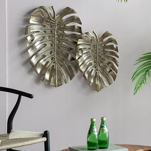 Alu Wall Leaf Hanging Bowl-Small