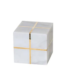 TheShowroom Furniture Cube Sculpture-WHITE-BIG