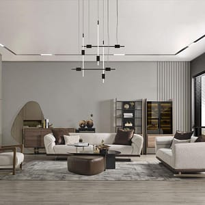 Theshowroom Furniture Bronze Sofa Set