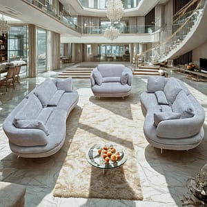 Silver candy sofa set