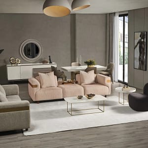 Theshowroom Furniture Line Sofa Set Coffee Brown