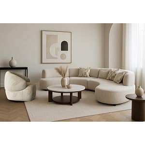 Beige luz sofa set