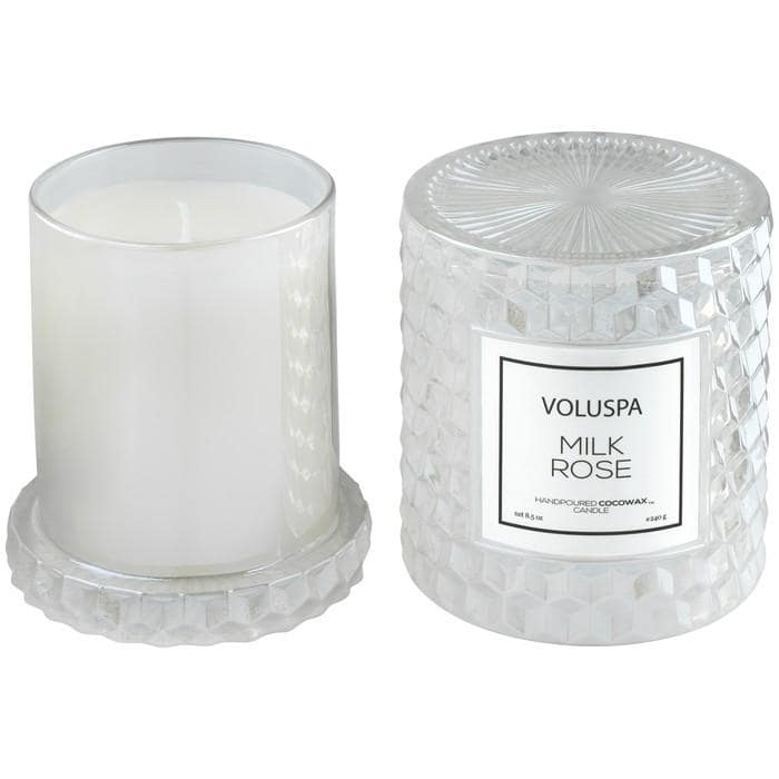 Voluspa Milk Rose Scented Candle - Image 3