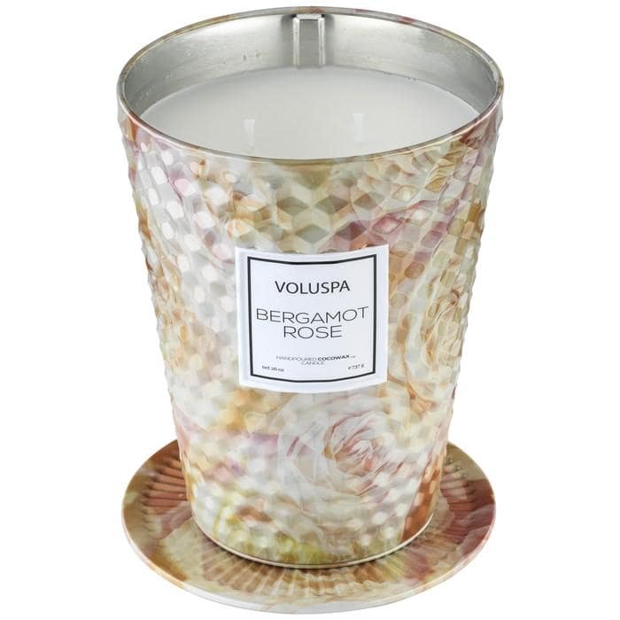 Voluspa Bergamot Rose Wick Scented Candle