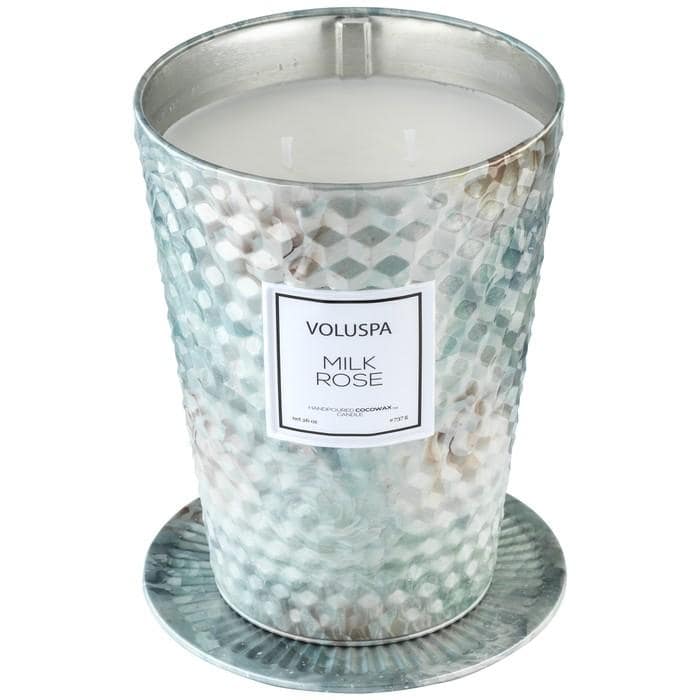 Voluspa Milk Rose Wick Scented Candle
